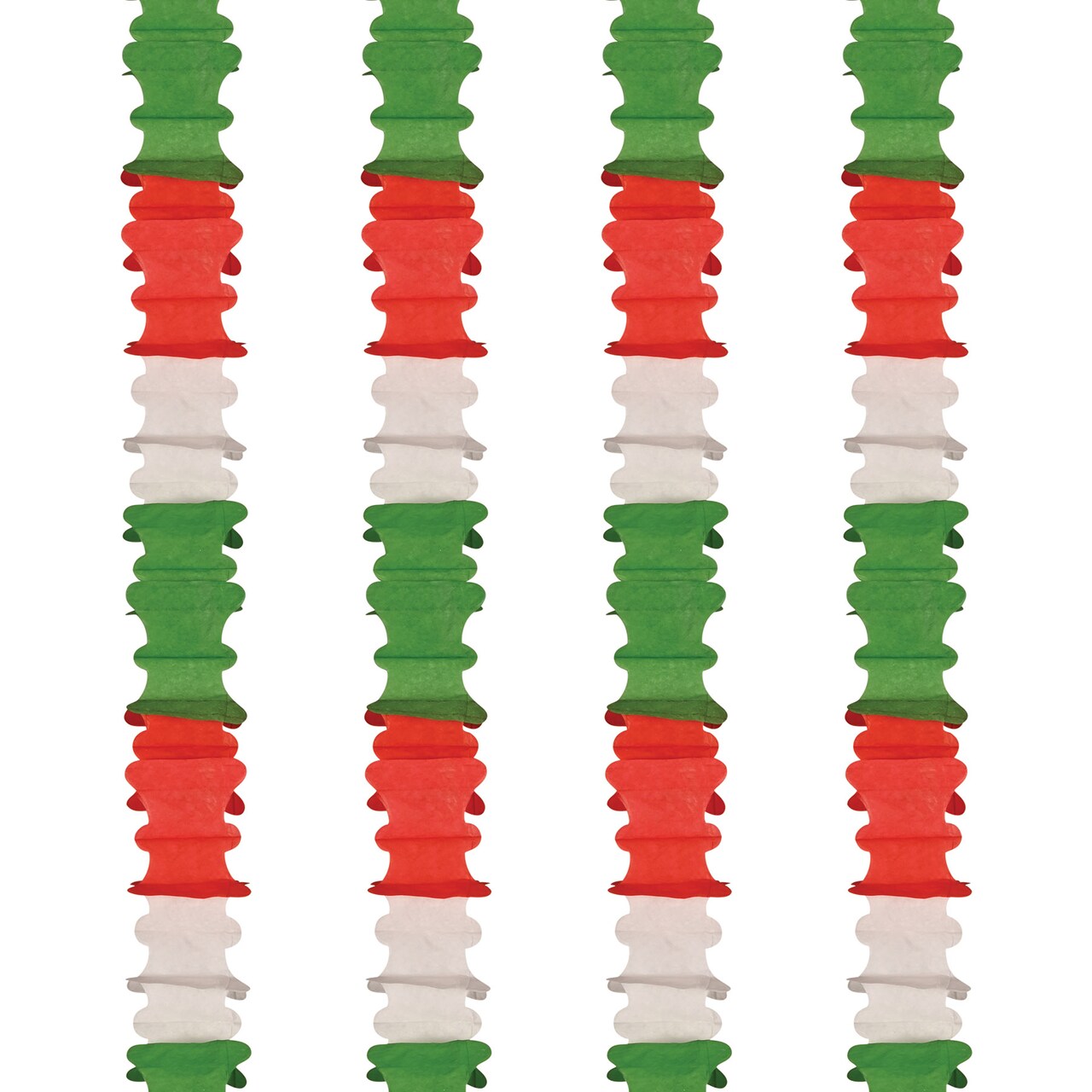 Beistle 4½in. x 12Feet Red, White And Green Ceiling Drops - 12 Pack